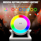 Multifunctional Four-in-one Small Night Lamp RGB Bluetooth Speaker Mobile Phone Holder 15W Wireless Charging